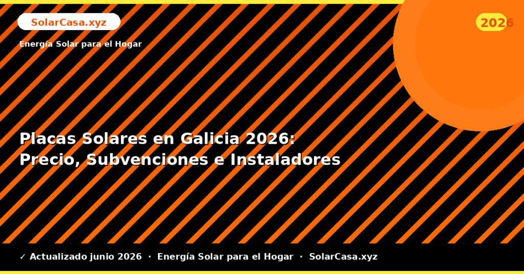 Placas Solares en Galicia: Precio, Subvenciones e Instaladores