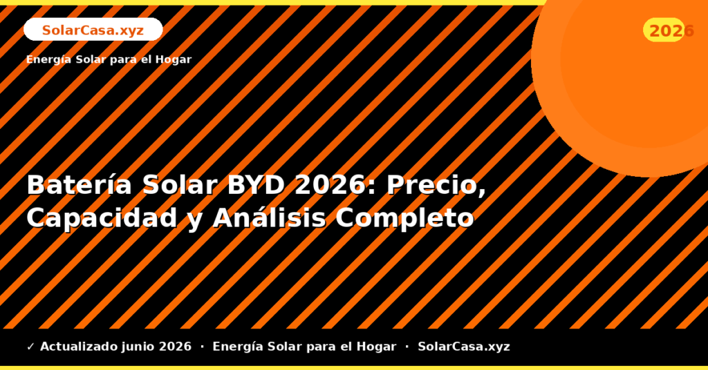 Batería Solar BYD: Precio, Capacidad y Análisis Completo
